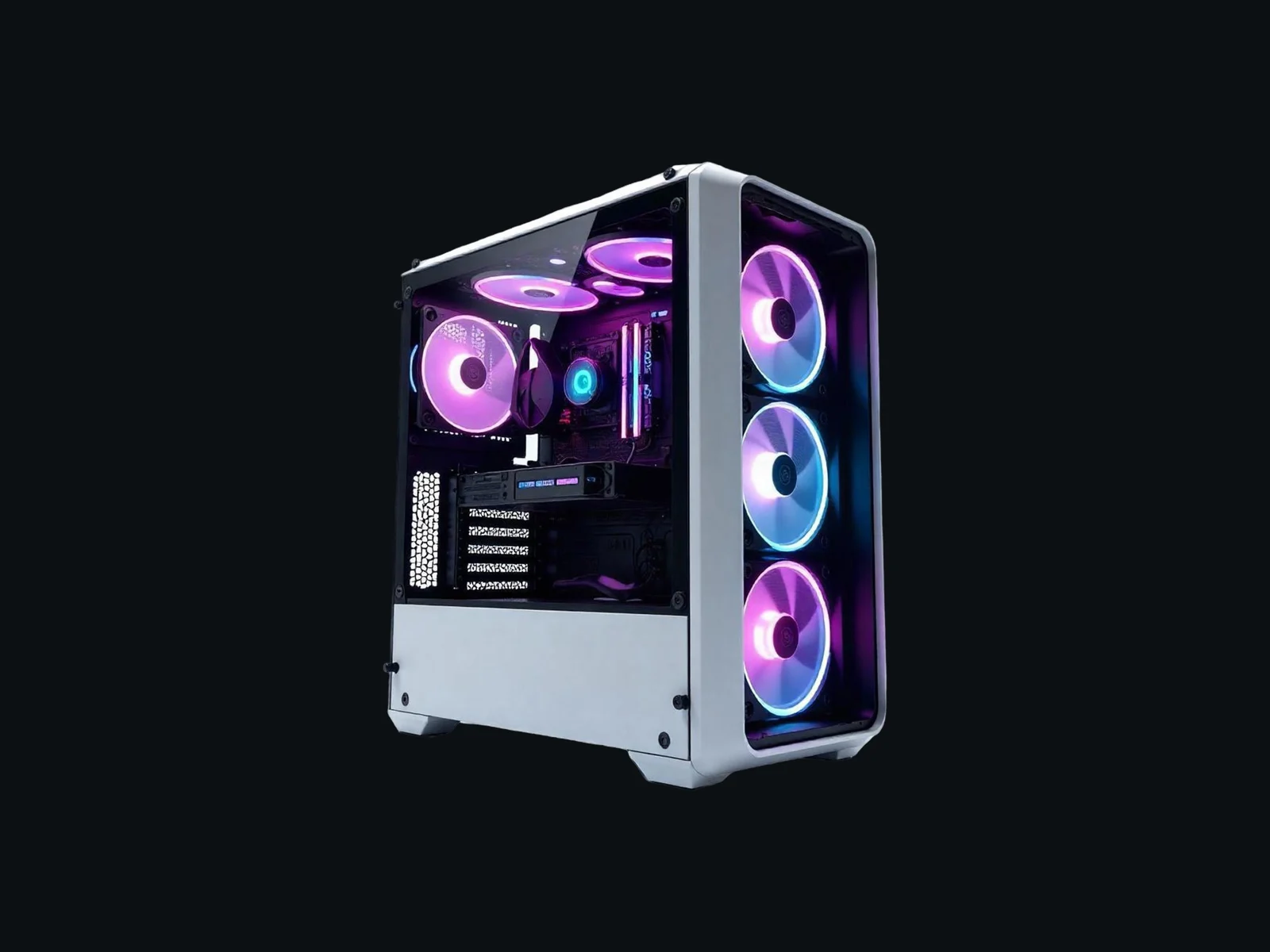FEG Apex mid-tower gaming PC with liquid cooling and clean cable management